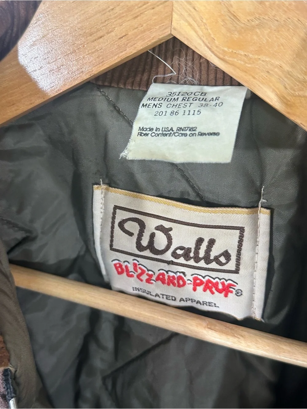 Vintage Walls Blizzard-Pruf Duck Camo Hunting Jacket USA Insulated Field Coat M
